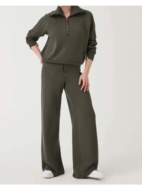 Spanx air essentials wide leg pants Olive green 2X tall